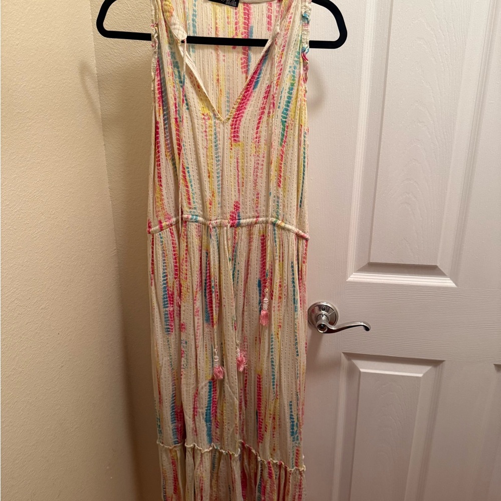 Colorful Striped Sleeveless Maxidress